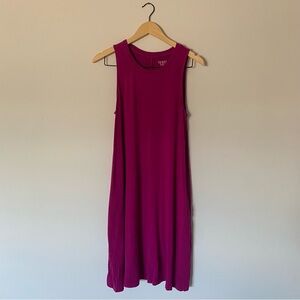Time and Tru Sleeveless Fuchsia Midi Dress